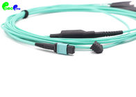 MPO Trunk Cable OM3 8 Fibers Pre - terminated MPO Female to FC UPC OM3 8 Fibers Fanout 2.0mmWith Aque LSZH Jacket