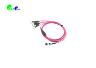 8cores MPO Trunk Cable OM4 MPO Female to 8 x FC UPC  50 / 125μm OM4 Fanout 2.0mm Magenta LSZH Jacket