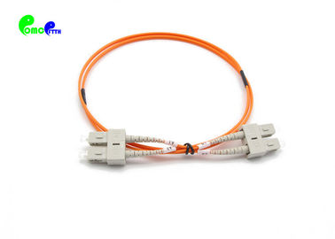 1M Orange Multimode SC - SC Fiber Optic Patch Cord OM1 50/125 Duplex 2.0mm LSZH cable
