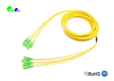 5M LSZH Patch Cord SC - SC Singlemode Duplex 2.0mm Breakout Fiber Optic Patch Cables 8F Yellow Fiber Jumper
