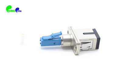 SC Female To LC Male SX SM Fiber Optic Adapter 1000times Durability With LC Blue Connect Metal Material